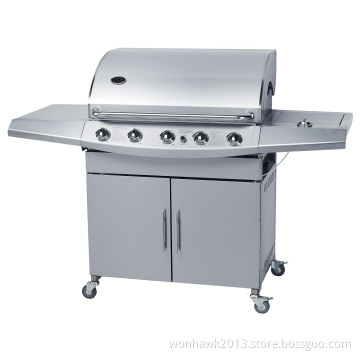 5 Burner Stainless Steel Gas Grill BBQ with Side Burner